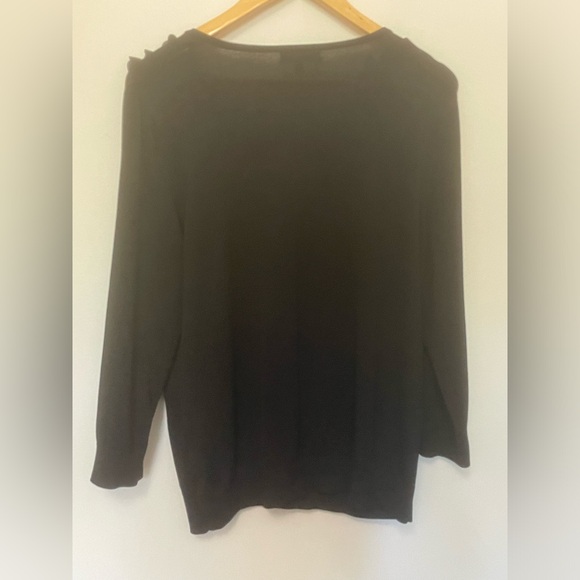 Spense black cardigan with Frills Women’s Petite Size XL Corporate Goth - Picture 10 of 11